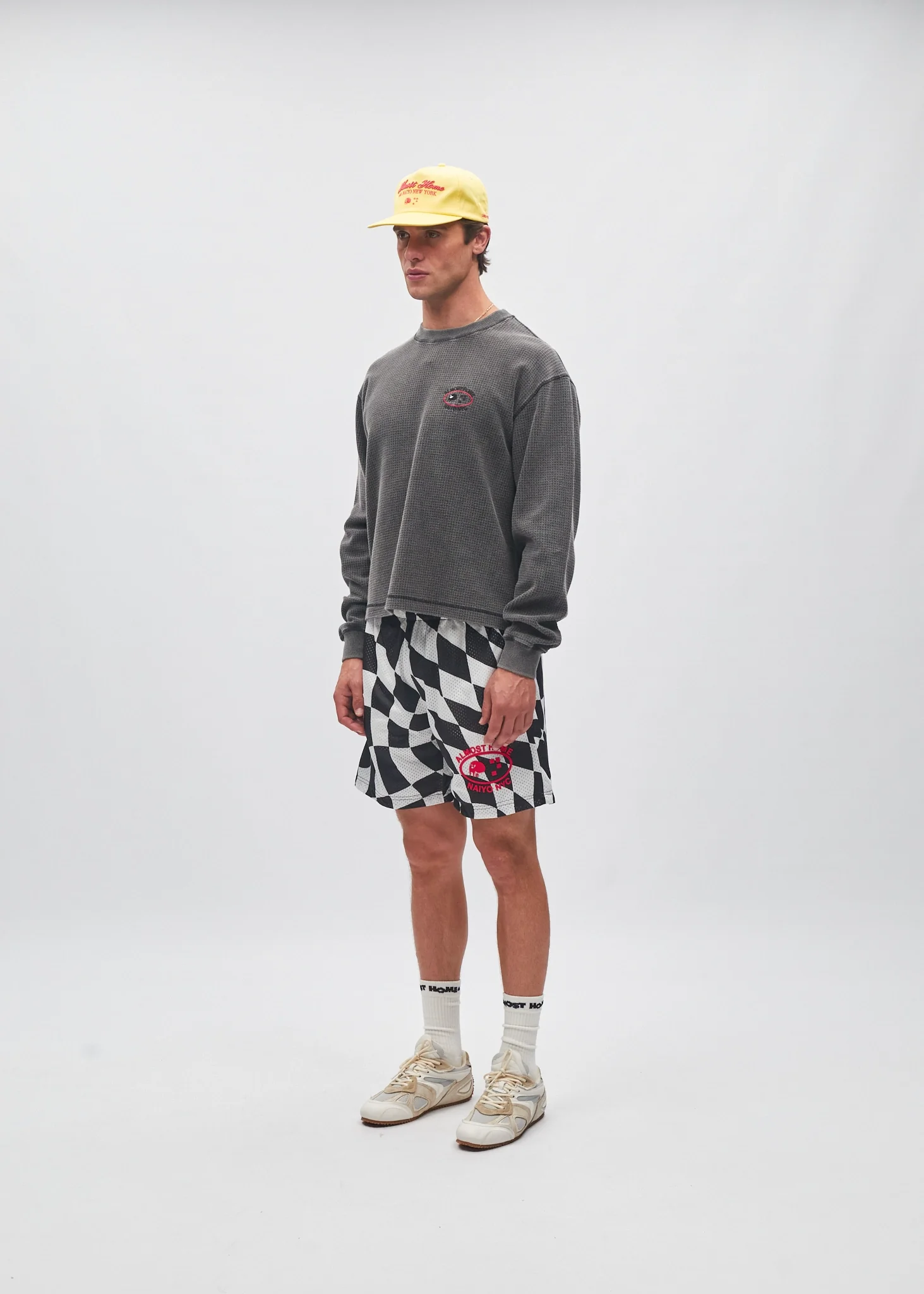 NAÏYO NYC x AH Cropped Waffle Longlseeve - Image 3
