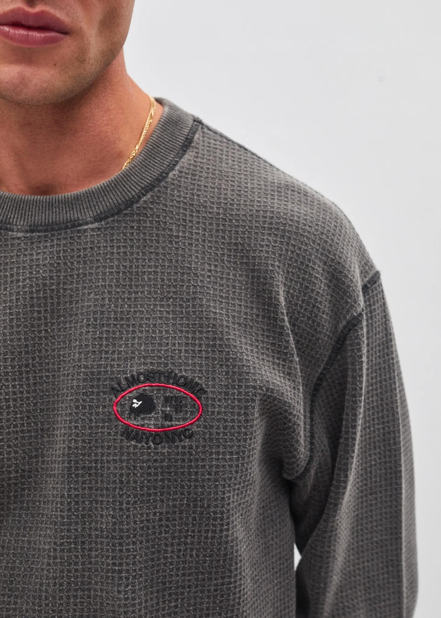 NAÏYO NYC x AH Cropped Waffle Longlseeve - Image 7