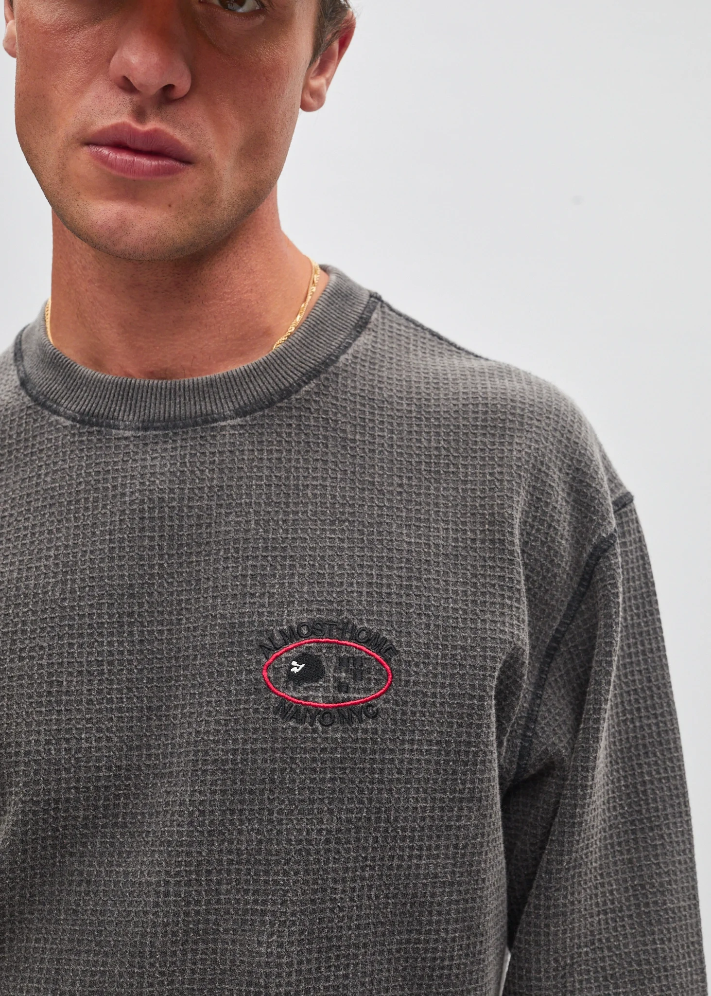 NAÏYO NYC x AH Cropped Waffle Longlseeve - Image 8