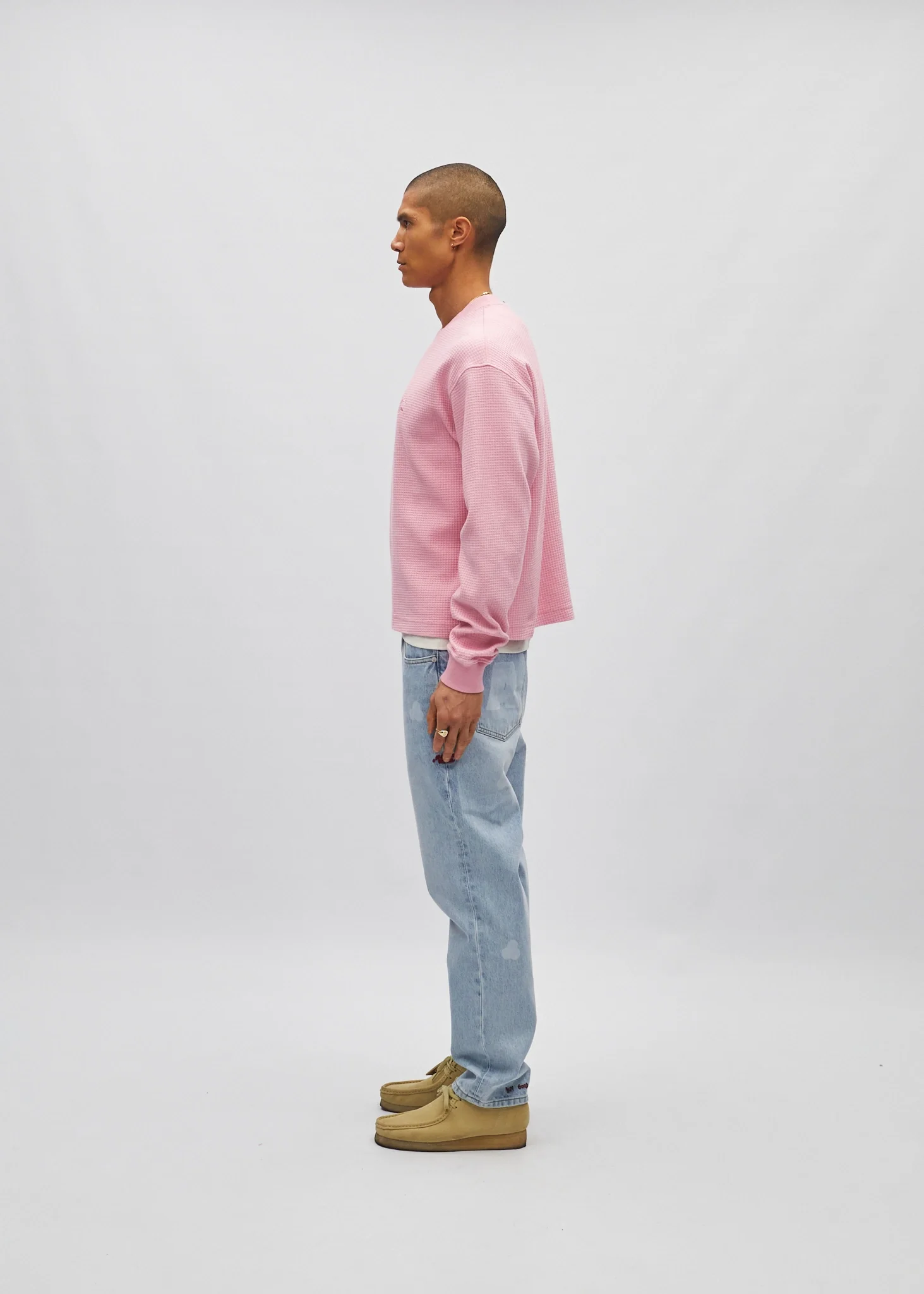 Cropped Waffle Long Sleeve - Image 3